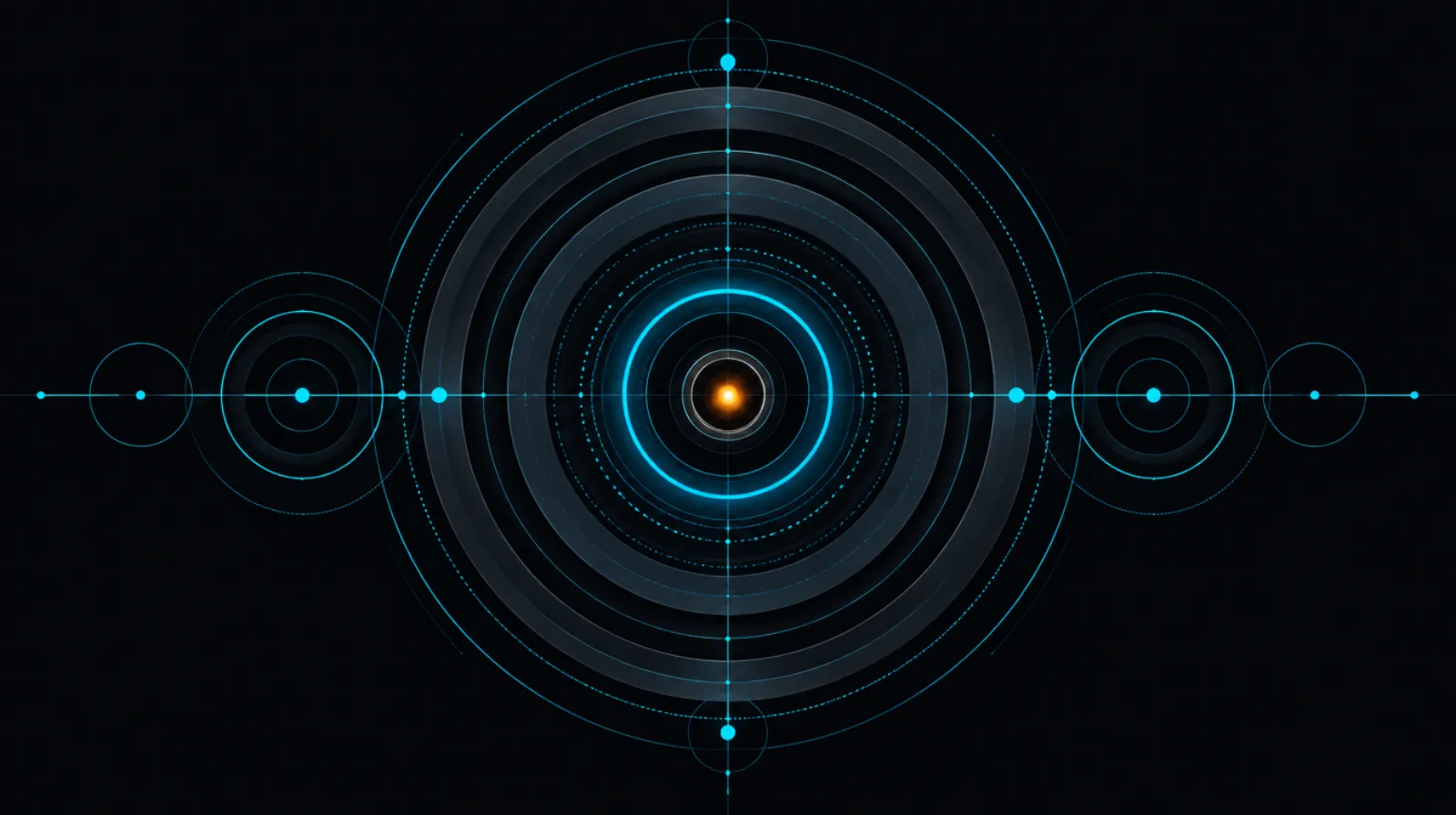 Concentric rings around an orange centre, symbolising Cardano